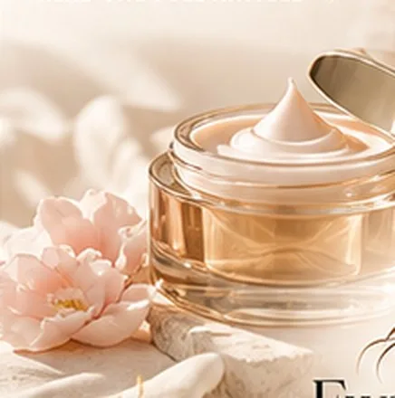 Open jar of rich cream with a gold lid